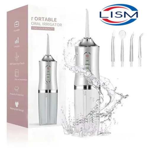 Ultimate Portable Smart Electric Oral Irrigator - 4 Jet Tips, 3 Modes, Rechargeable Water Flosser for a Brighter Smile