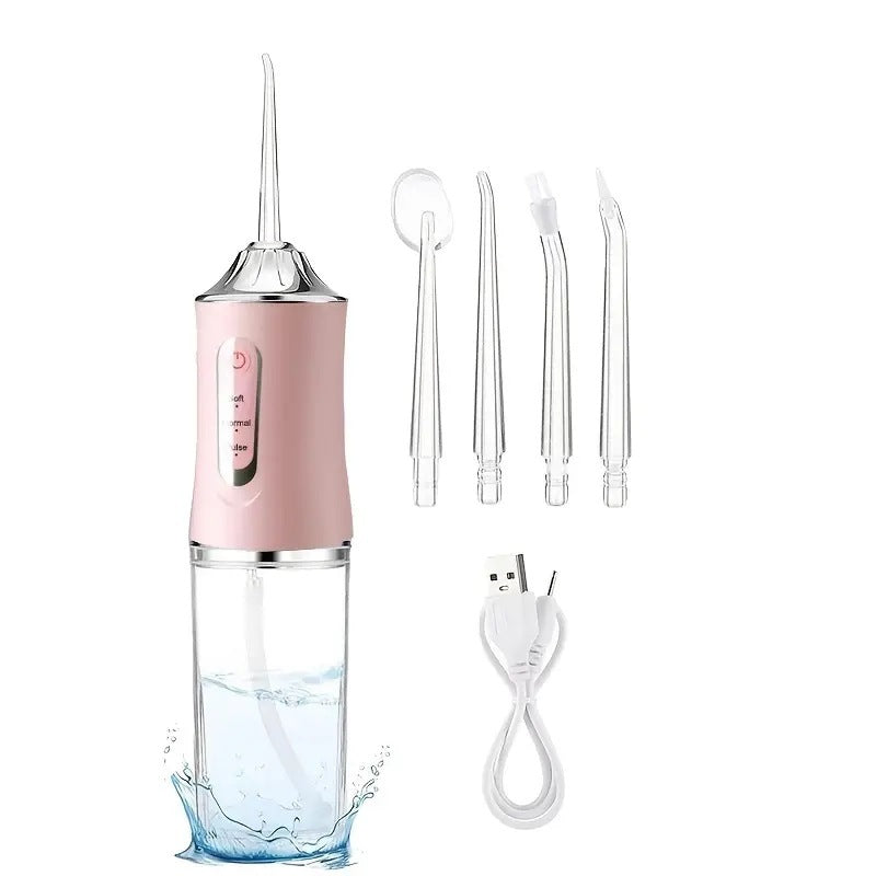 Ultimate Portable Smart Electric Oral Irrigator - 4 Jet Tips, 3 Modes, Rechargeable Water Flosser for a Brighter Smile