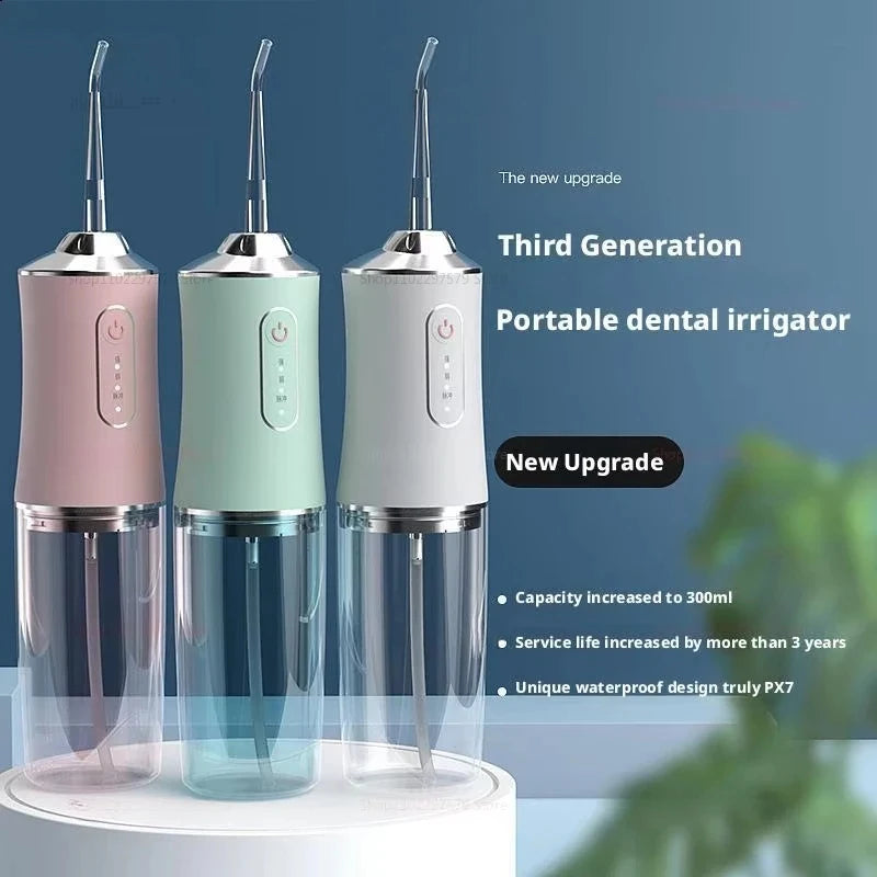 Ultimate Portable Smart Electric Oral Irrigator - 4 Jet Tips, 3 Modes, Rechargeable Water Flosser for a Brighter Smile