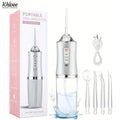 Ultimate Portable Smart Electric Oral Irrigator - 4 Jet Tips, 3 Modes, Rechargeable Water Flosser for a Brighter Smile